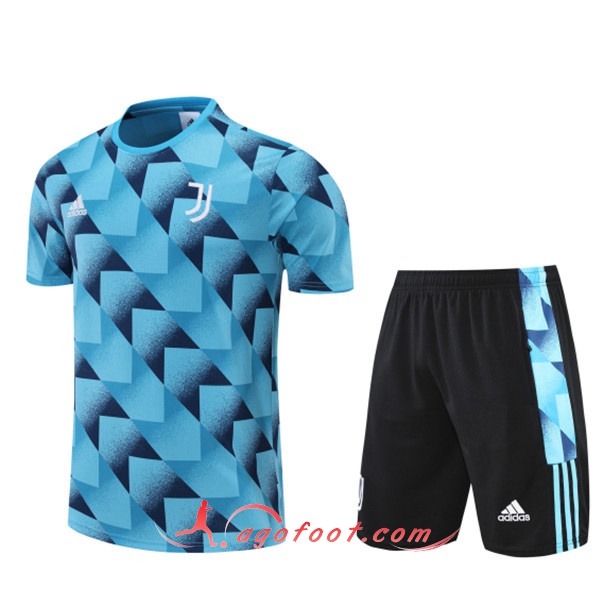 Ensemble Training T-Shirts +Shorts Juventus Bleu 2022/2023