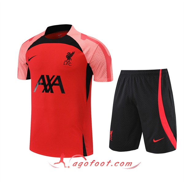 Ensemble Training T-Shirts +Shorts FC Liverpool Rouge 2022/2023