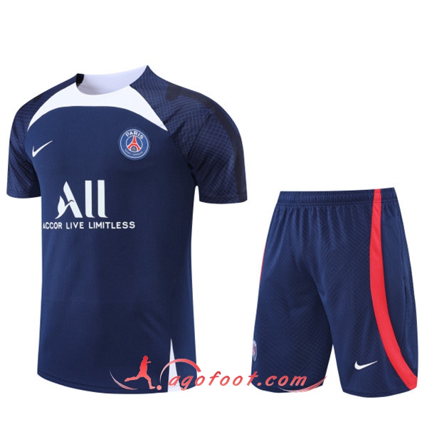 Ensemble Training T-Shirts +Shorts PSG Bleu Marin 2022/2023