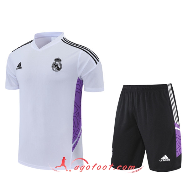Ensemble Training T-Shirts +Shorts Real Madrid Noir 2022/2023
