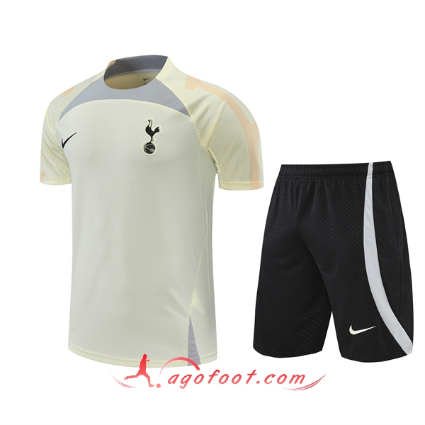 Ensemble Training T-Shirts + Pantalon Tottenham Hotspur Jaune 2022/2023