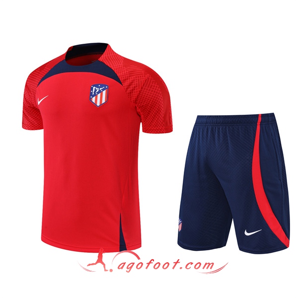 Ensemble Training T-Shirts +Shorts Atletico Madrid Rouge 2022/2023