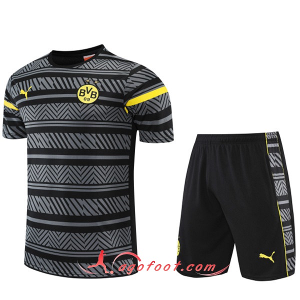 Ensemble Training T-Shirts +Shorts Dortmund BVB Gris 2022/2023