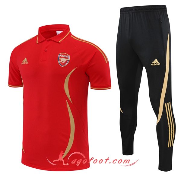Ensemble Polo Foot Arsenal Rouge 2022/2023