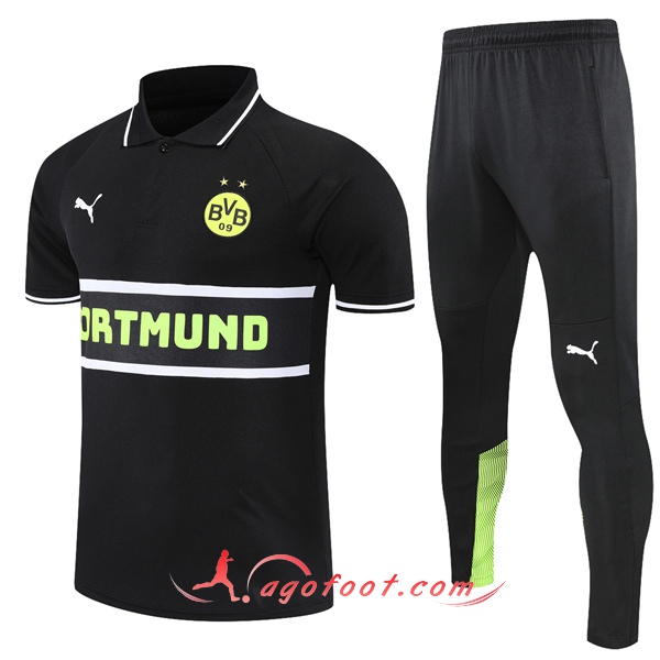Ensemble Polo Foot Dortmund BVB Noir 2022/2023
