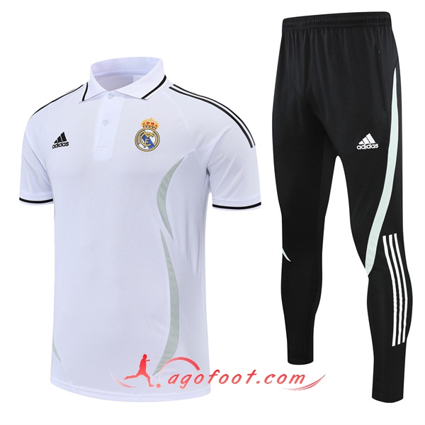 Ensemble Polo Foot Real Madrid Blanc 2022/2023
