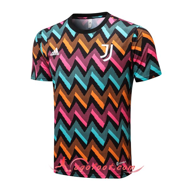 Training T-Shirts Juventus Bleu Clair/Orange/Rose 2022/2023