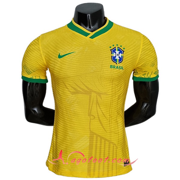 Maillot Equipe Foot Bresil Player Version Classic Jaune 2022/2023