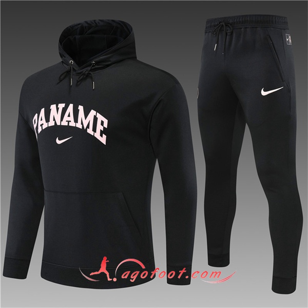 Ensemble Veste A Capuche Survetement de Foot NK Jordan PSG Enfant Noir 2022/2023