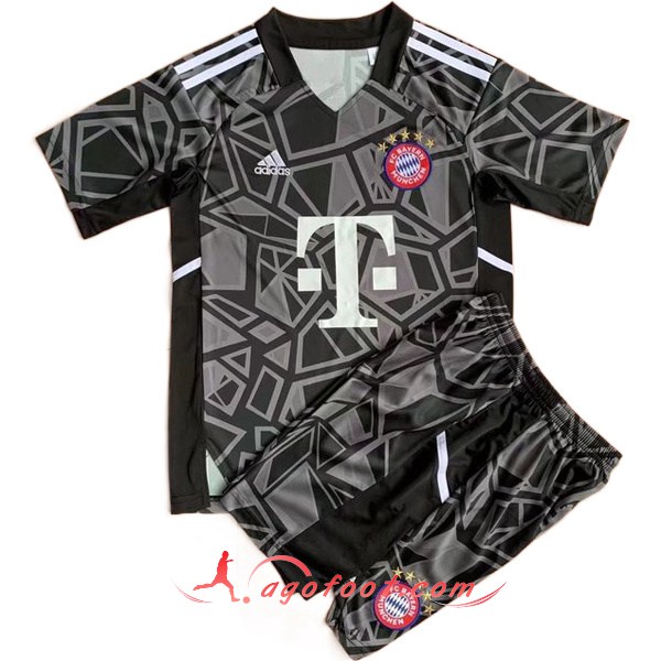 Maillot de Foot Bayern Munich Enfant Gardien de But Noir 2022/2023