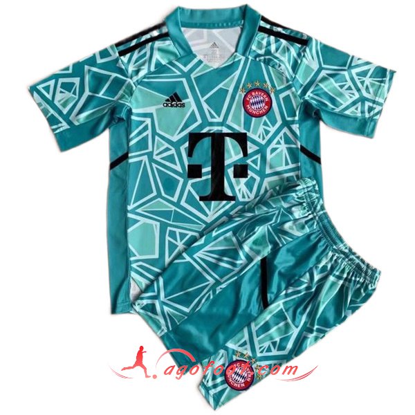 Maillot de Foot Bayern Munich Enfant Gardien de But Bleu 2022/2023