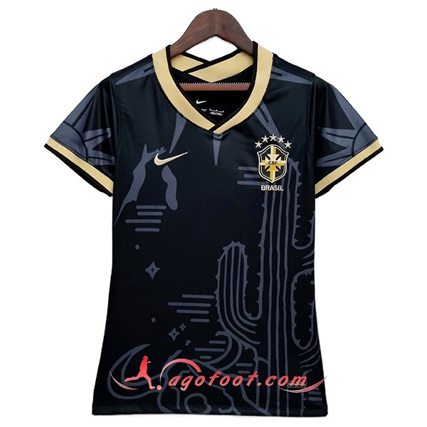 Maillot de Foot Bresil Femme Noir 2022/2023