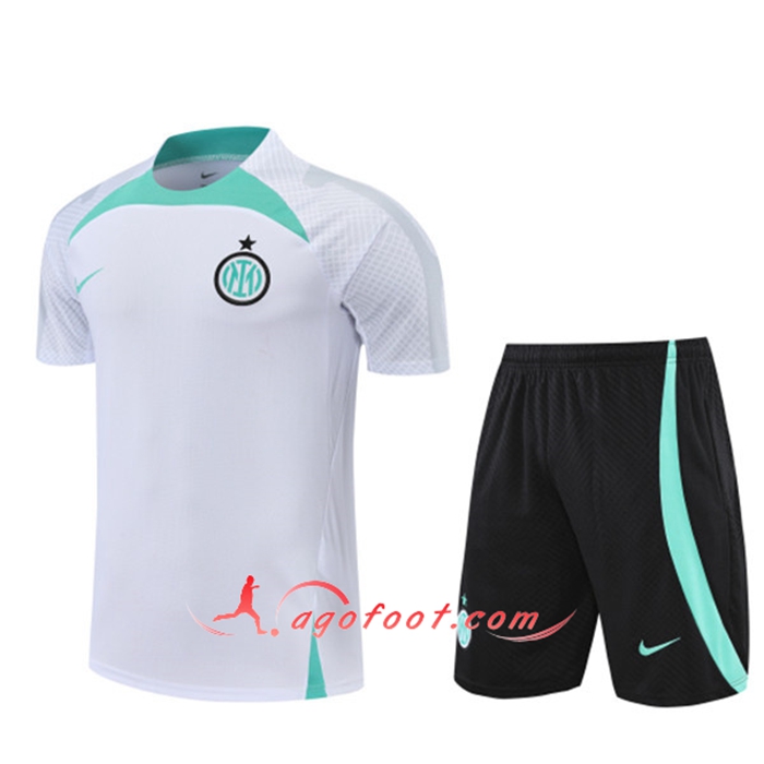 Ensemble Training T-Shirts + Shorts Inter Milan Blanc 2022/2023