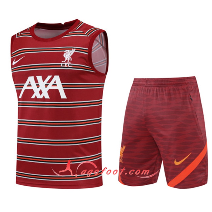 Training Sans Manches + Short FC Liverpool Rouge 2022/2023