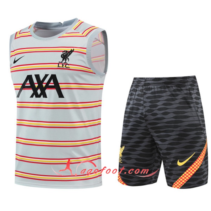 Training Sans Manches + Short FC Liverpool Gris 2022/2023