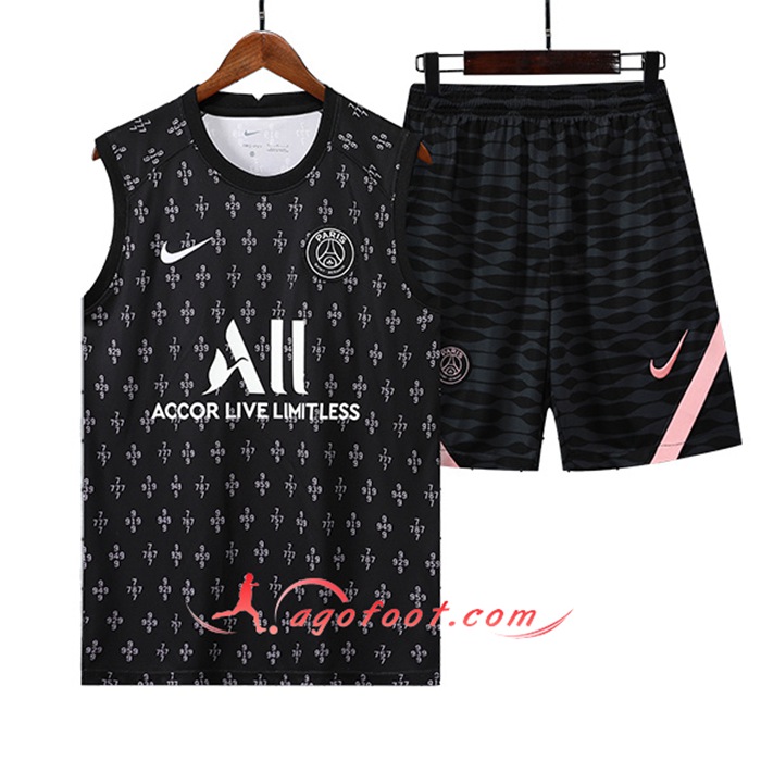 Training Sans Manches + Short PSG Blanc 2022/2023