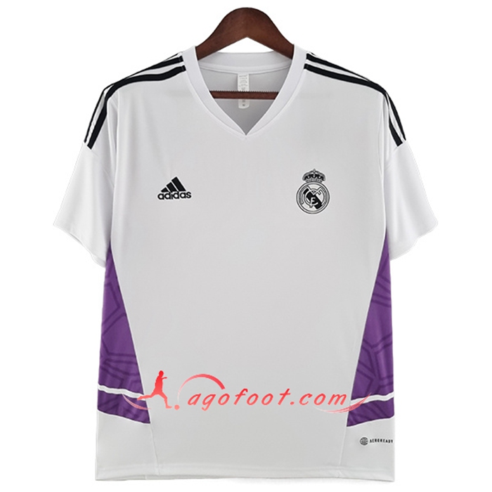 Training T-Shirts Real Madrid Blanc/Pourpre 2022/2023