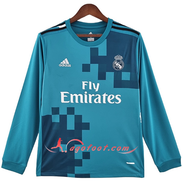 Maillot de Foot Real Madrid Retro Exterieur Manches Longues 2017/2018
