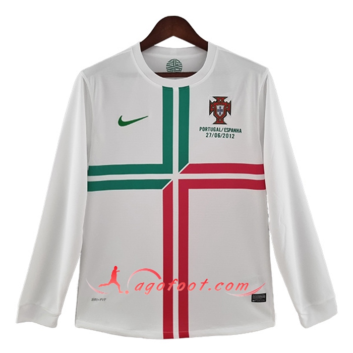 Maillot de Foot Portugal Retro Exterieur Manches Longues 2012