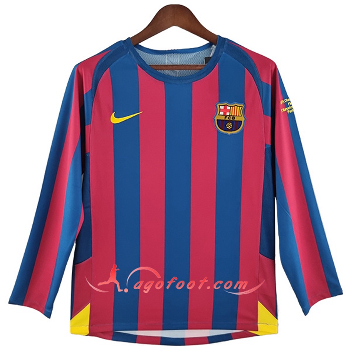 Maillot de Foot FC Barcelone Retro Domicile Manches Longues 2005/2006