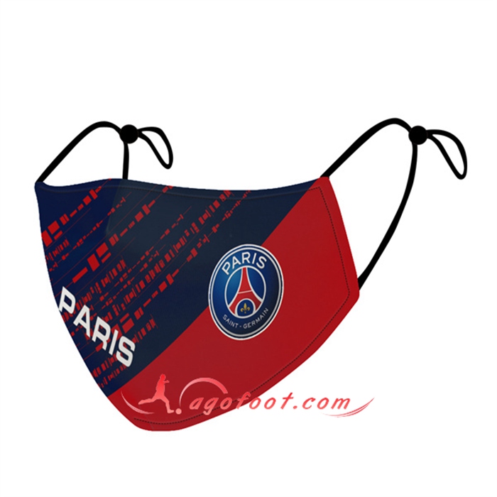 Nouveau Masques Foot PSG Rouge Reutilisable
