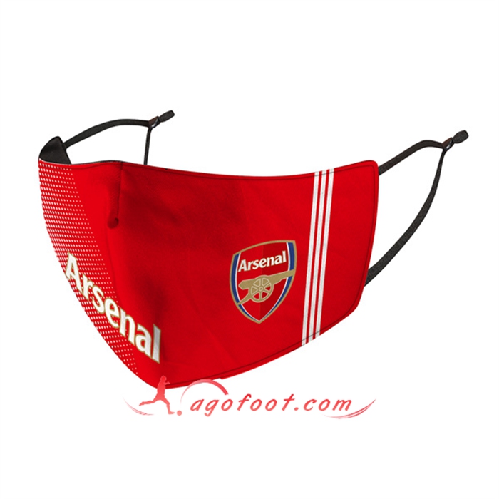 Nouveau Masques Foot Arsenal Rouge Reutilisable