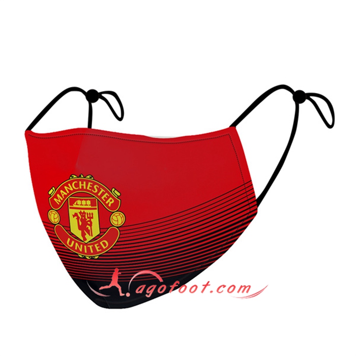 Nouveau Masques Foot Manchester United Rouge/Noir Reutilisable