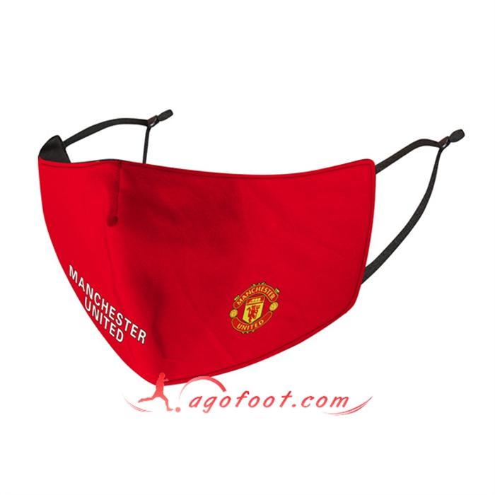 Nouveau Masques Foot Manchester United Rouge Reutilisable