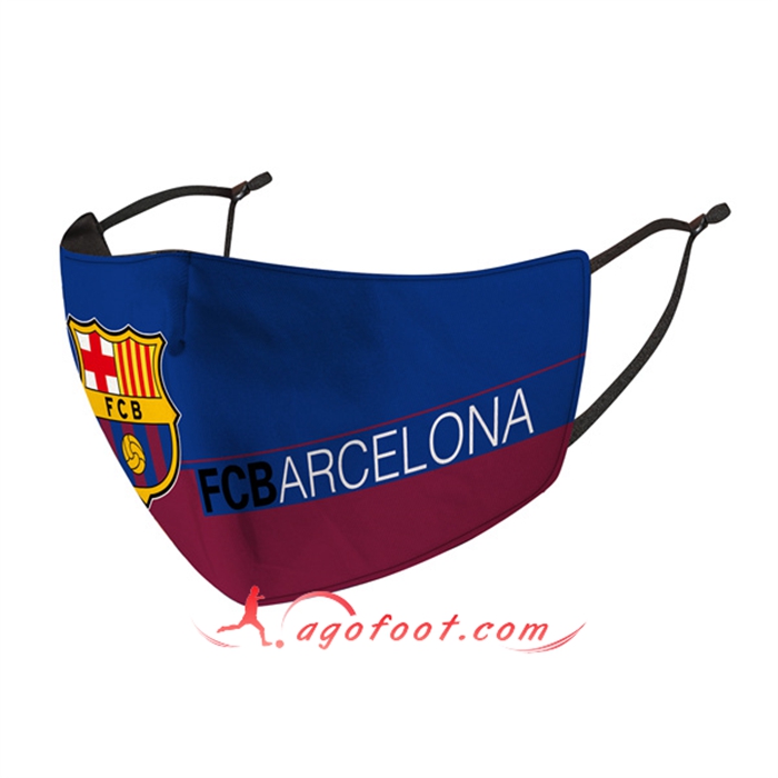 Nouveau Masques Foot FC Barcelone Bleu Reutilisable