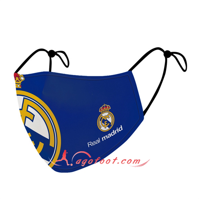 Nouveau Masques Foot Real Madrid Bleu Reutilisable