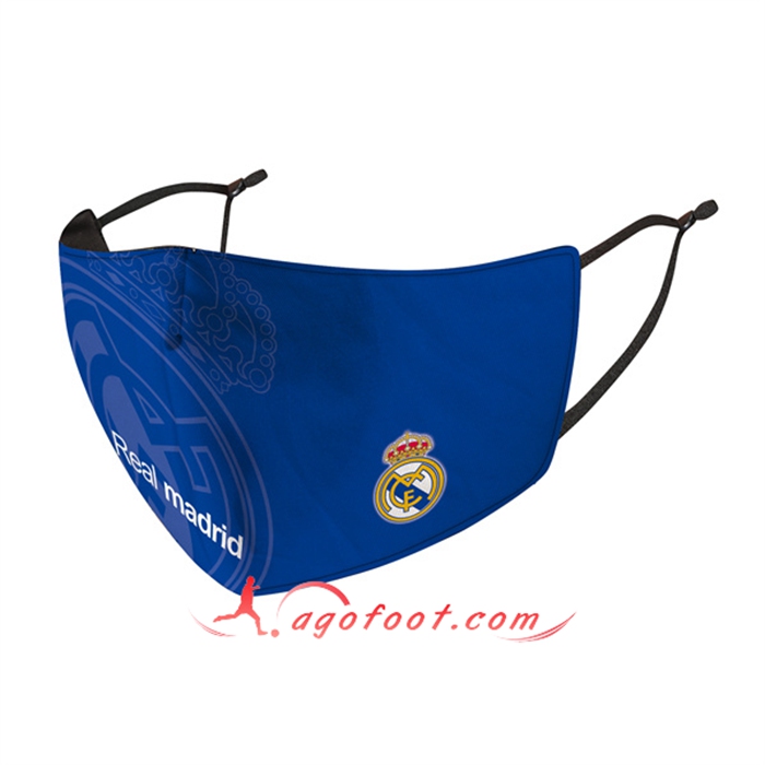 Nouveau Masques Foot Real Madrid Bleu Reutilisable -02