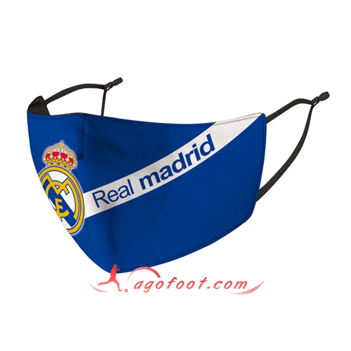 Nouveau Masques Foot Real Madrid Bleu/Blanc Reutilisable