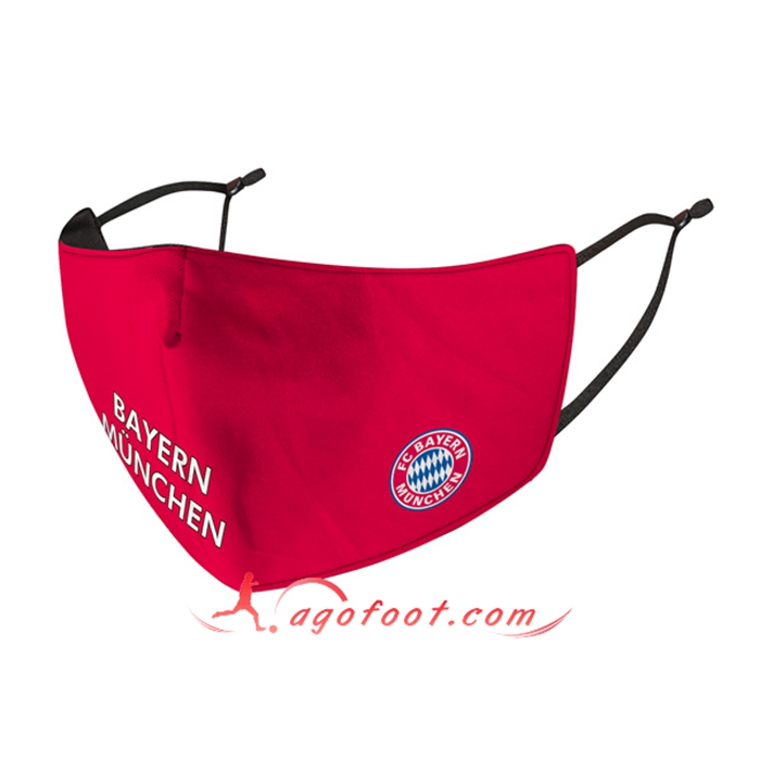 Nouveau Masques Foot Bayern Munich Rouge Reutilisable -02