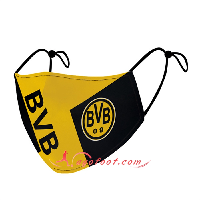 Nouveau Masques Foot Dortmund Jaune/Noir Reutilisable