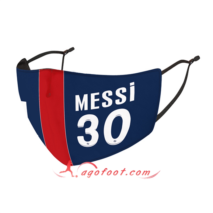 Nouveau Masques Foot PSG Messi 30 Reutilisable