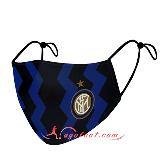 Nouveau Masques Foot Inter Milan Noir/Bleu Reutilisable