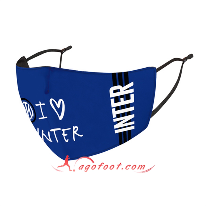 Nouveau Masques Foot Inter Milan Bleu Reutilisable