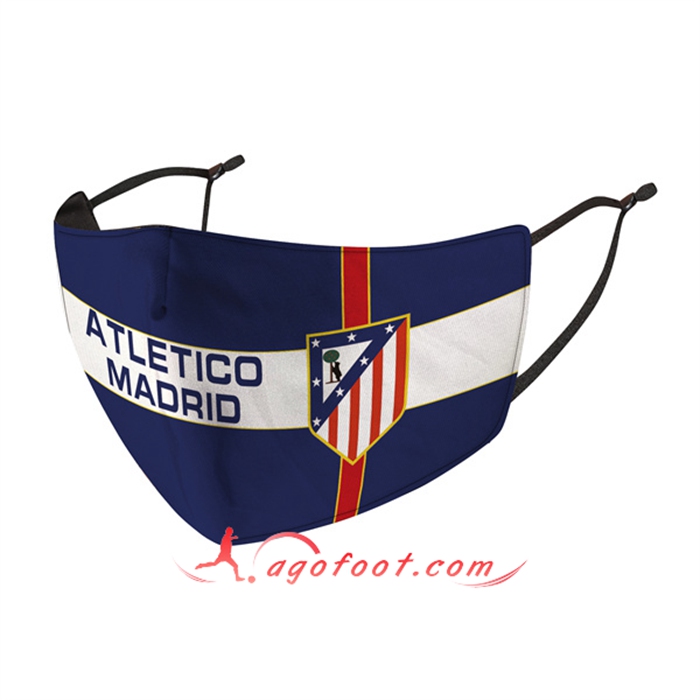 Nouveau Masques Foot Atletico Madrid Bleu/Blanc Reutilisable