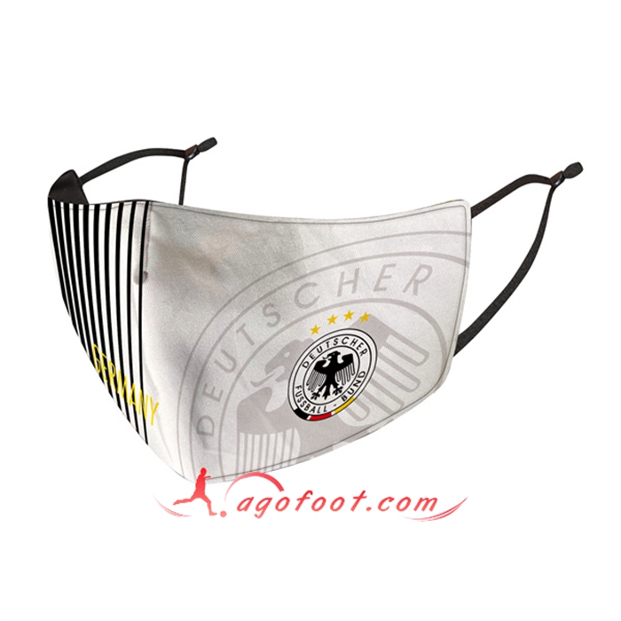Nouveau Masques Foot Allemagne Blanc Reutilisable