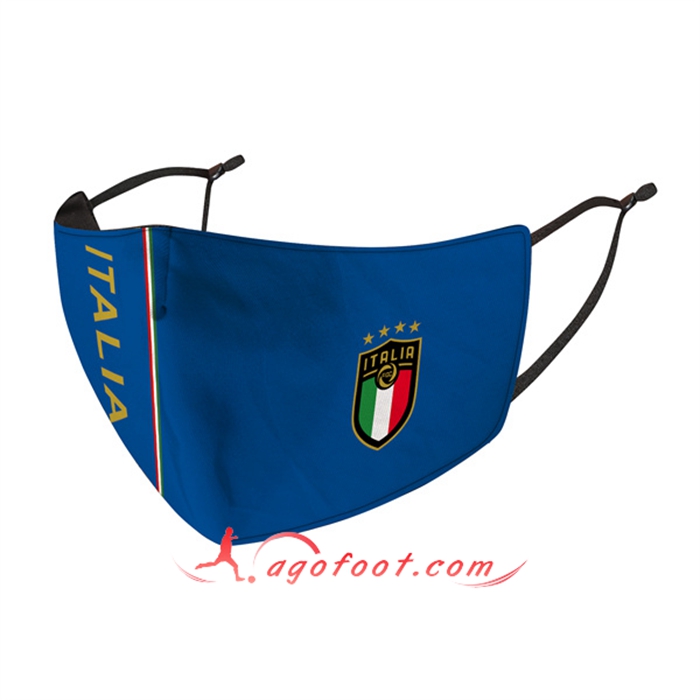 Nouveau Masques Foot Italie Bleu Reutilisable