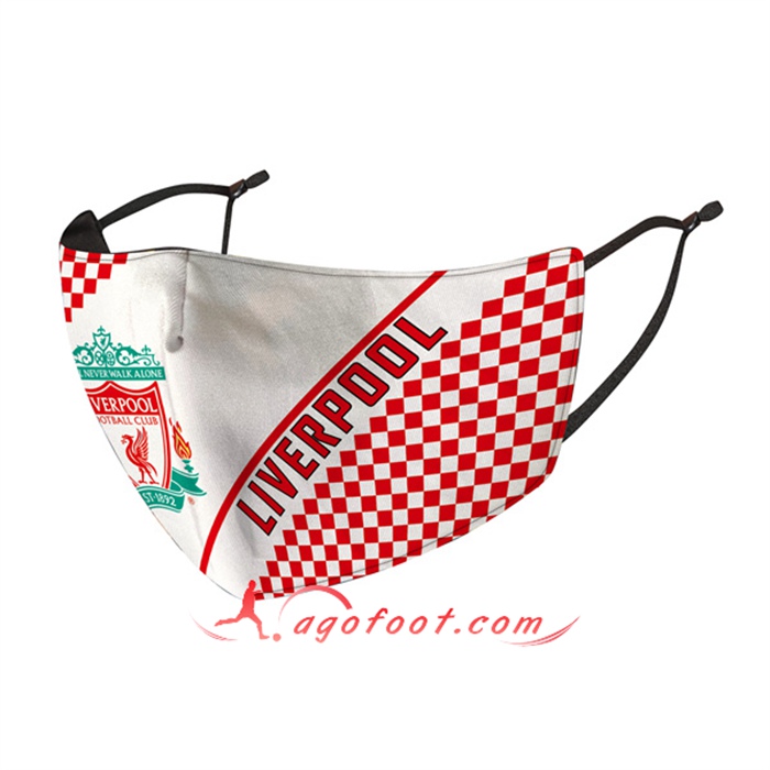 Nouveau Masques Foot FC Liverpool Rouge/Blanc Reutilisable