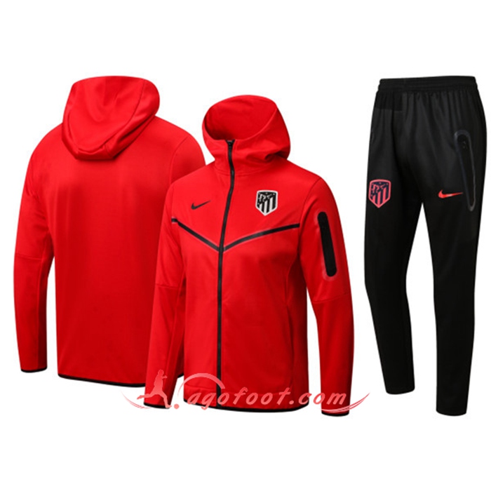 Les Ensemble Veste A Capuche Survetement Foot Atletico Madrid