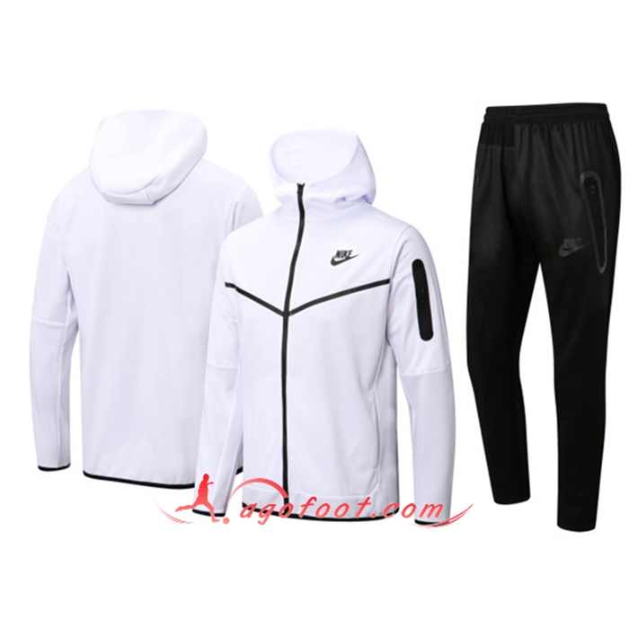 Ensemble Veste A Capuche Survetement Foot Nike Blanc 2022/2023