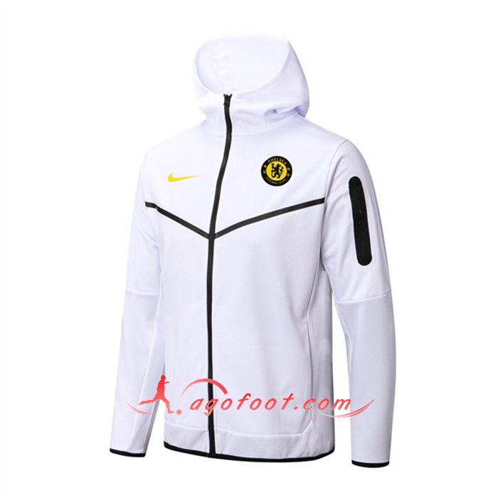 Veste A Capuche FC Chelsea Blanc 2022/2023