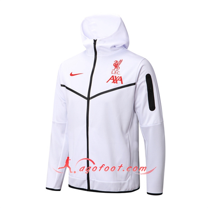 Veste A Capuche FC Liverpool Blanc 2022/2023