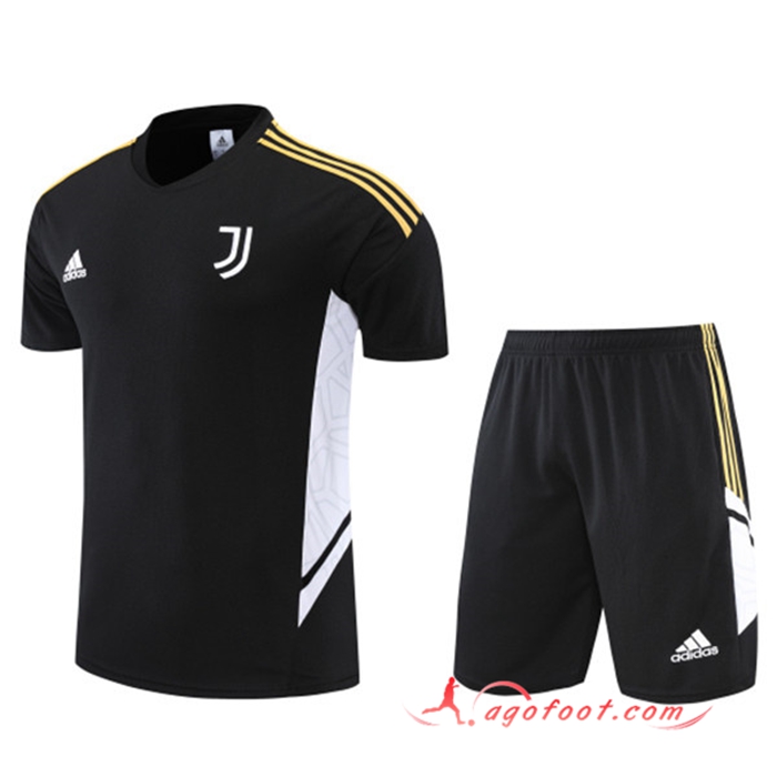 Ensemble Training T-Shirts Juventus + Shorts Noir 2022/2023