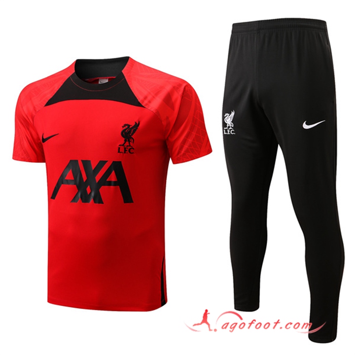 Ensemble Training T-Shirts FC Liverpool+ Pantalon Rouge 2022/2023