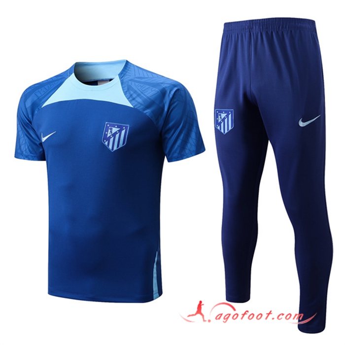 Ensemble Training T-Shirts Atletico Madrid + Pantalon Bleu 2022/2023