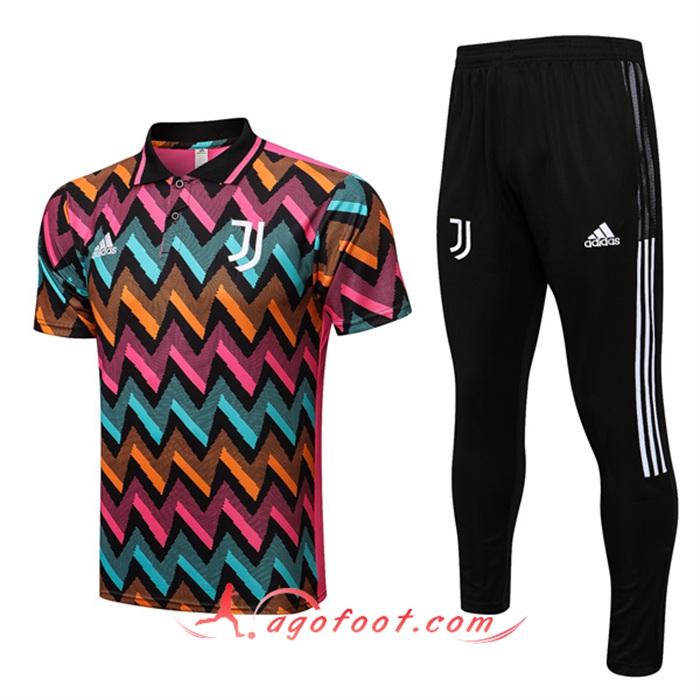 Ensemble Polo Foot Juventus Bleu/Jaune/Rouge 2022/2023