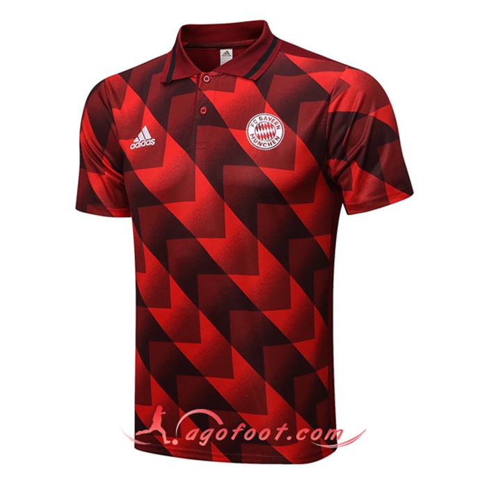 Polo Foot Bayern Munich Rouge/Noir 2022/2023